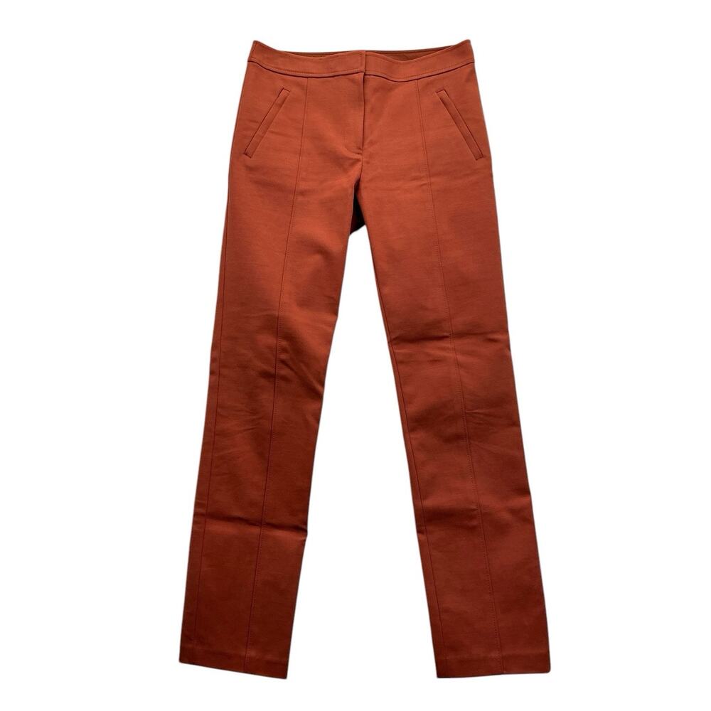 Tory Burch Zip Pocket Dress Pants Women’s Size 2 Burnt Orange - Picture 2 of 14